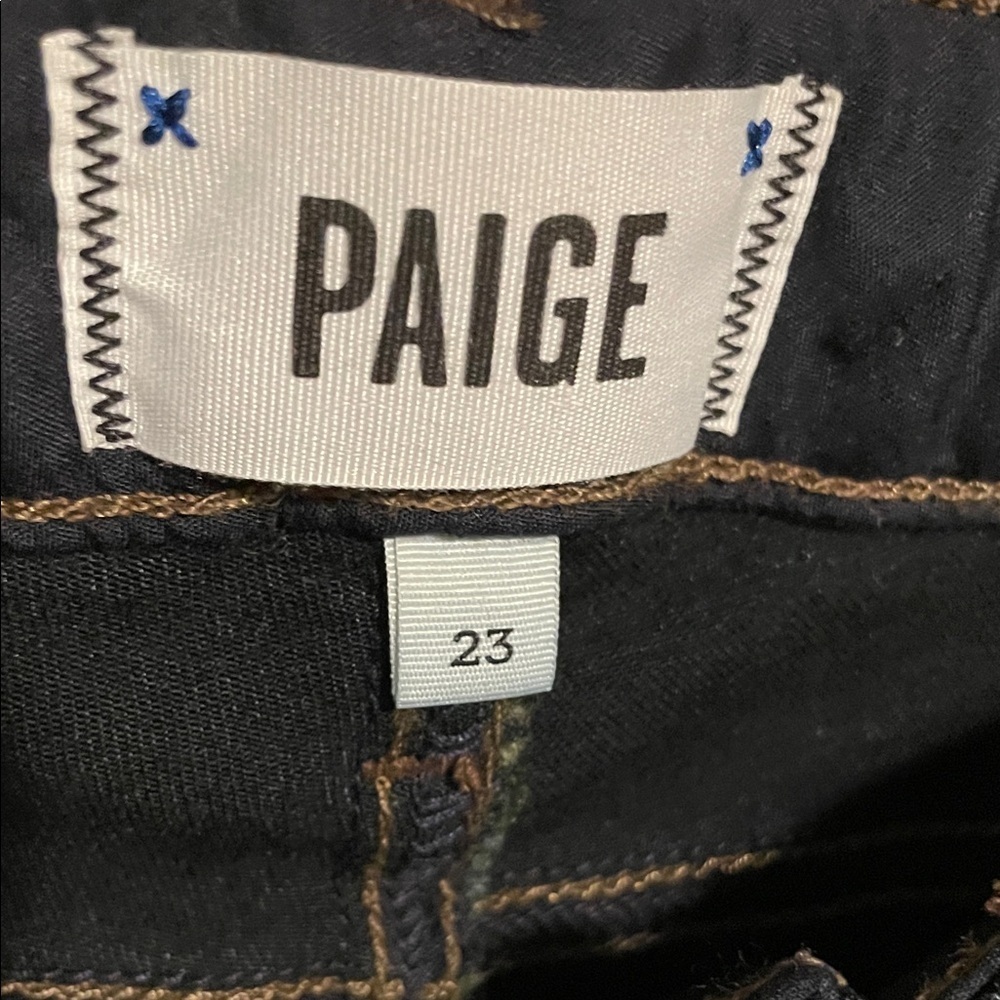 PAIGE Huxton straight High rise dark denim - Picture 9 of 10